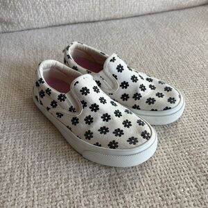 Old Navy Kids Floral Slip-On Sneakers - Black and White